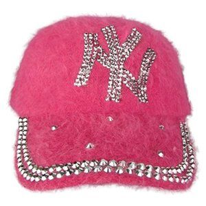 Ladies Angora Military Cadet Style Hat